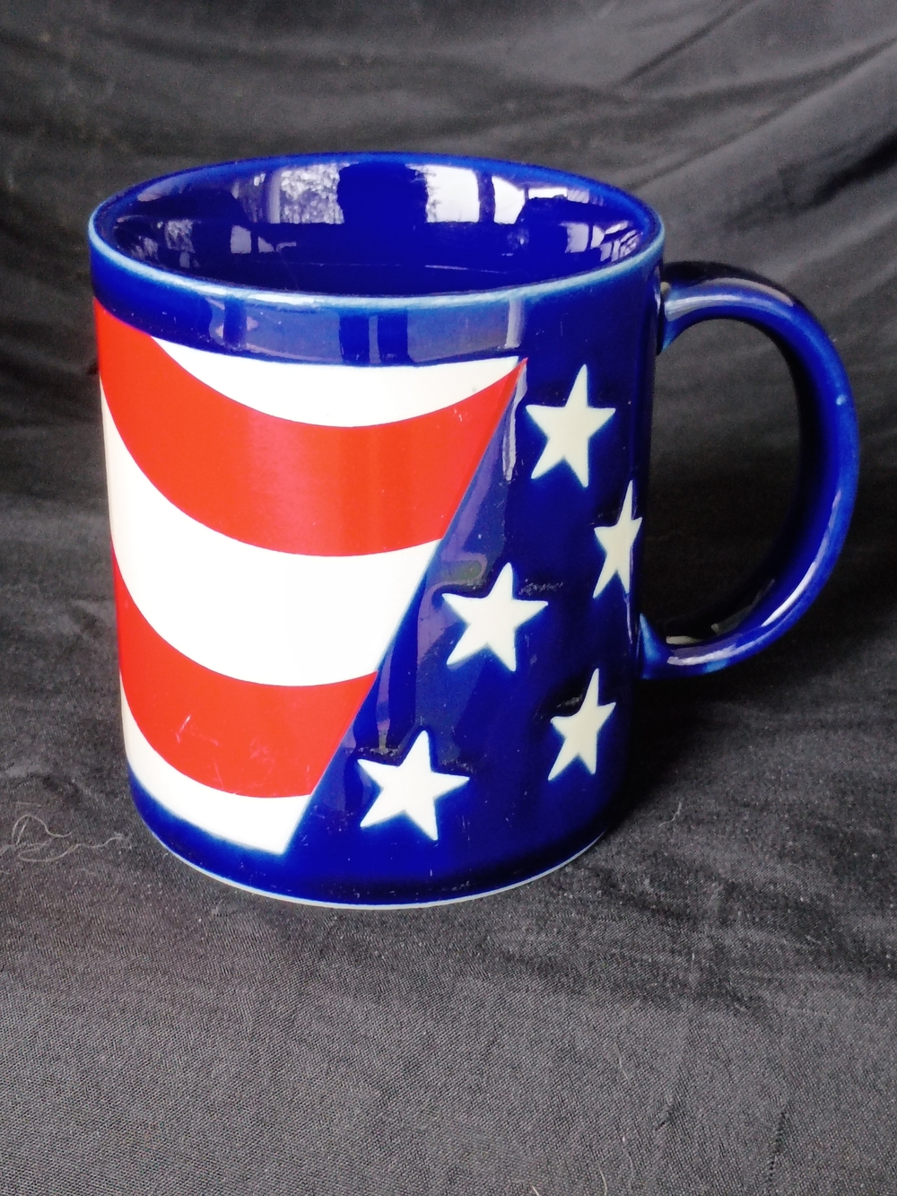 Vtg Otagiri Japan Ceramic American Flag Coffee Mug